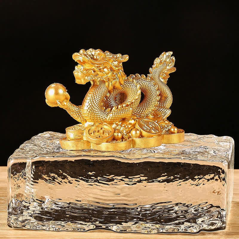 Buddha Stones Feng Shui Drago Moneta di rame Ricchezza Successo Fortuna Decorazione - Image 2