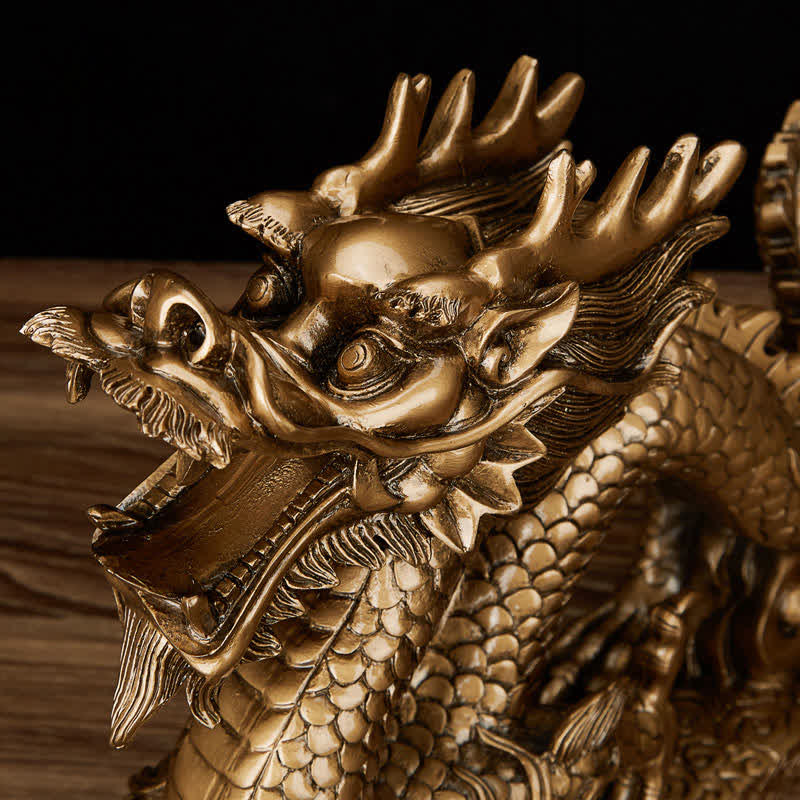 Buddha Stones Feng Shui Drago Nuvola di buon auspicio Ricchezza Fortuna Decorazione - Image 15