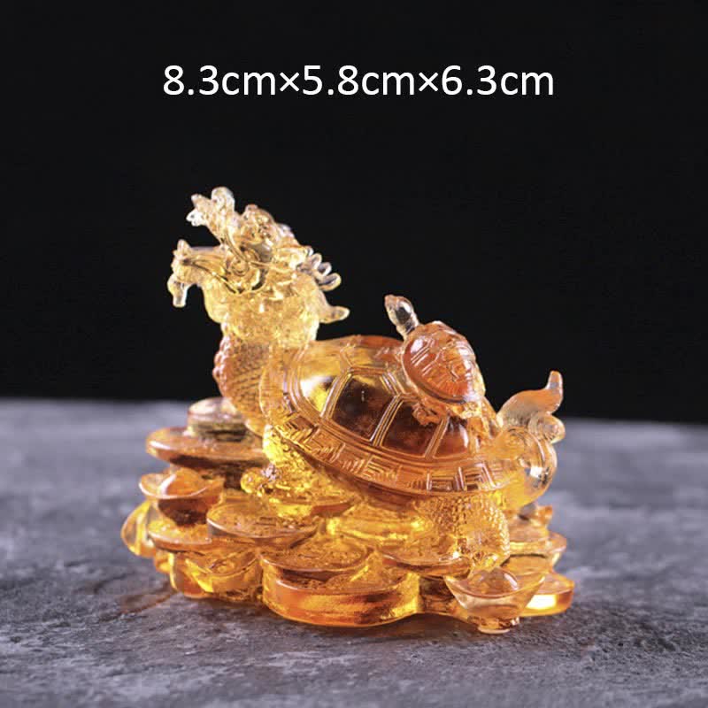 Buddha Stones Feng Shui Drago Tartaruga Monete Fatto a Mano Cristallo Liuli Fortuna Pezzo d'Arte Decorazione per Casa Ufficio - Image 14