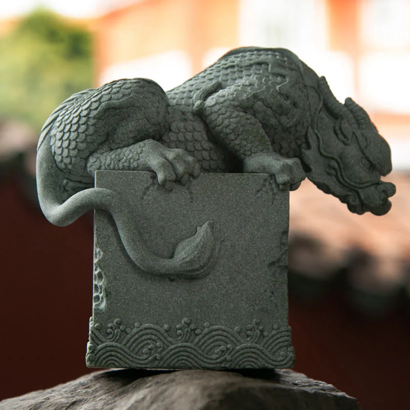 Buddha Stones Feng Shui in piedi seduto drago successo fortuna decorazione della casa - Image 18