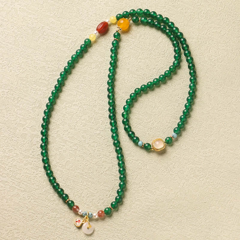 Buddha Stones Fibbia della Pace Agata Verde Potere Supporto Tibet Mala - Image 4