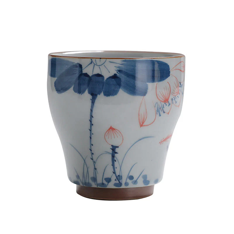 Buddha Stones Fiore di Loto Foglia di Bambù Tazza da Tè in Ceramica Tazze da Tè Kung Fu - Image 13