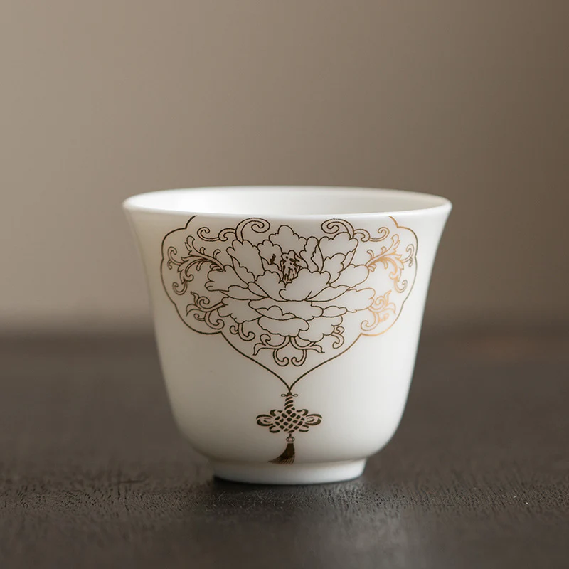 Buddha Stones Fiore di loto Foglia Montagna Padiglione Alce Peonia Tazza da tè in ceramica Tazza da tè Kung Fu - Image 16