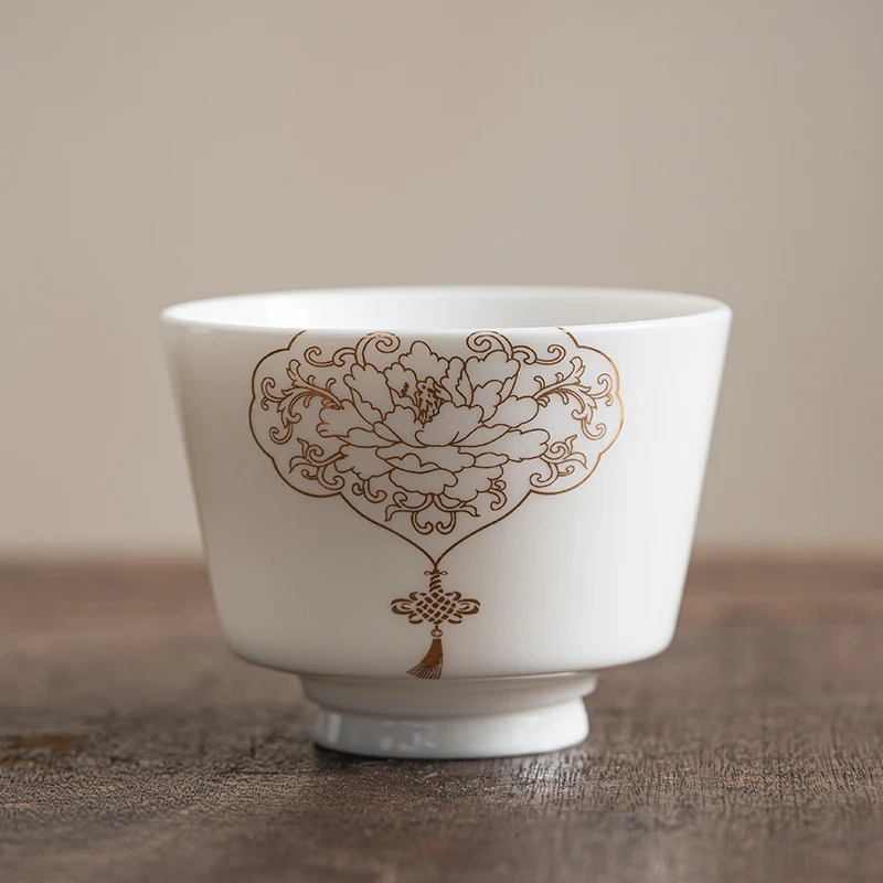 Buddha Stones Fiore di loto Foglia Montagna Padiglione Alce Peonia Tazza da tè in ceramica Tazza da tè Kung Fu - Image 32
