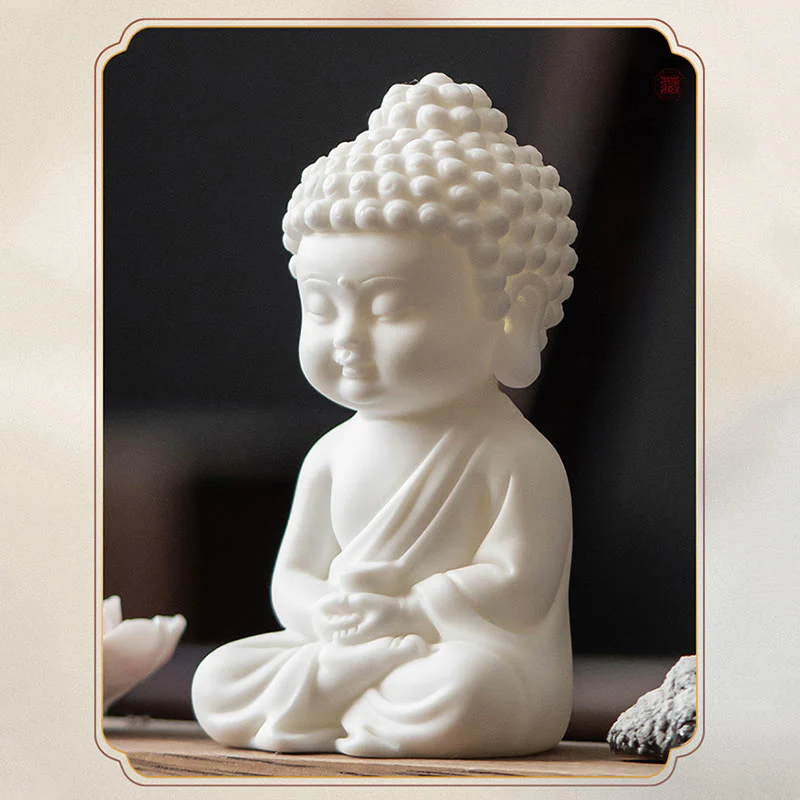 Buddha Stones Fiore di Loto Tathagata Kwan Yin Avalokitesvara Ksitigarbha Meditazione Bastoncino di Ceramica Bruciatore di Incenso Decorazione - Image 6