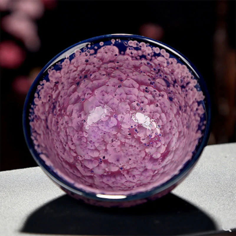 Buddha Stones Fiori di Iris Colorati Forno Cinese Jianzhan Cambiamento Tazza da Tè in Porcellana Tazza da Tè Tenmoku Kung Fu - Image 11
