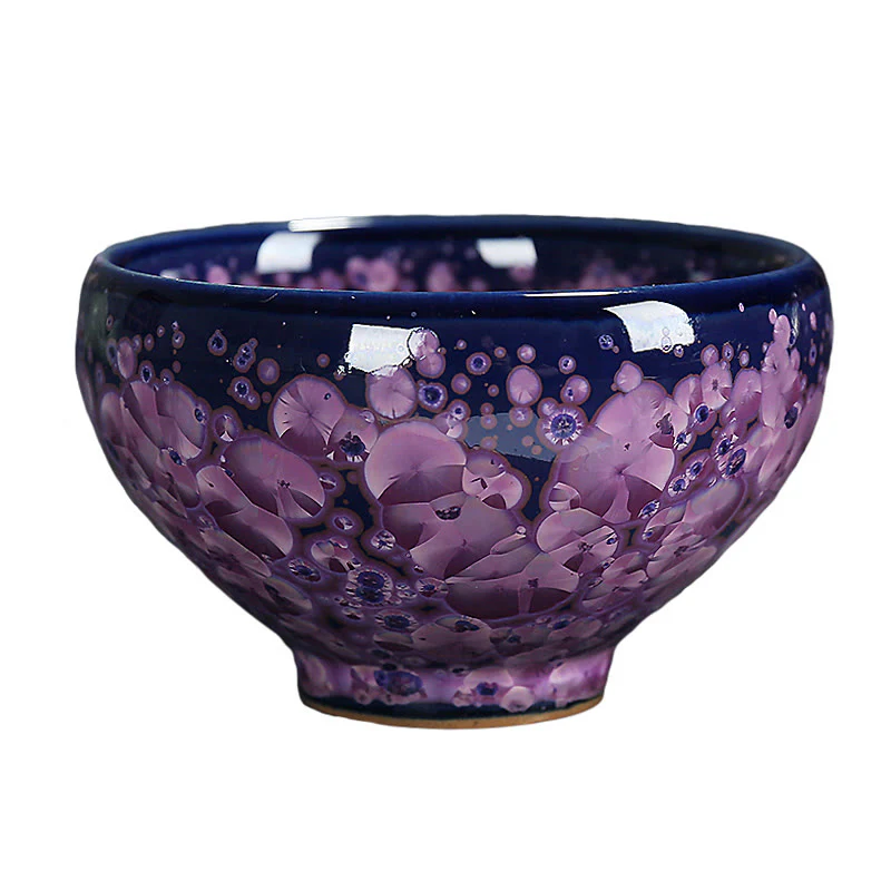 Buddha Stones Fiori di Iris Colorati Forno Cinese Jianzhan Cambiamento Tazza da Tè in Porcellana Tazza da Tè Tenmoku Kung Fu - Image 15