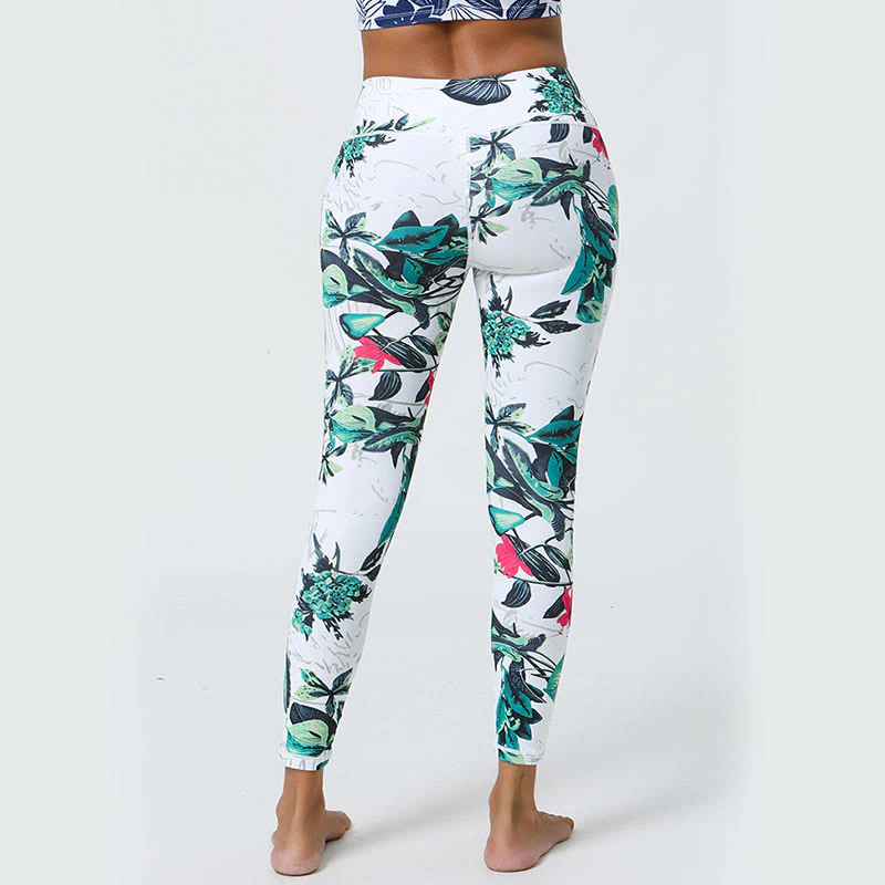Buddha Stones Fiori Foglie Dente di leone Ananas Stampa Sport Fitness Vita alta Leggings Pantaloni da yoga da donna - Image 12