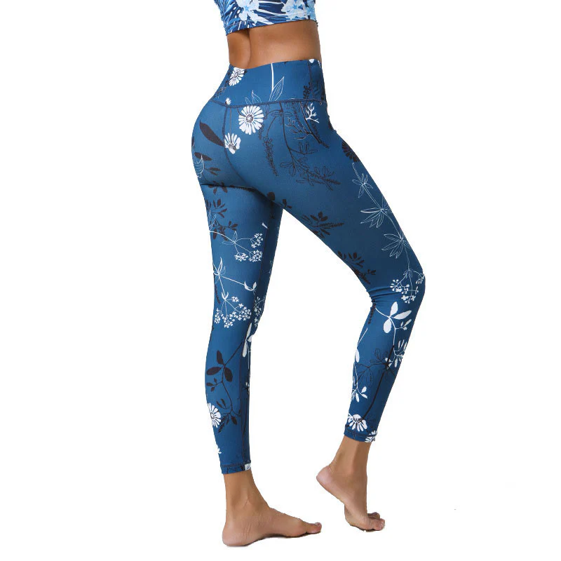 Buddha Stones Fiori Foglie Dente di leone Ananas Stampa Sport Fitness Vita alta Leggings Pantaloni da yoga da donna - Image 18