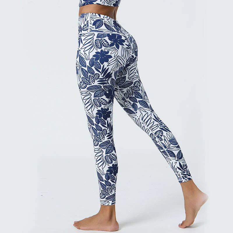 Buddha Stones Fiori Foglie Dente di leone Ananas Stampa Sport Fitness Vita alta Leggings Pantaloni da yoga da donna - Image 27