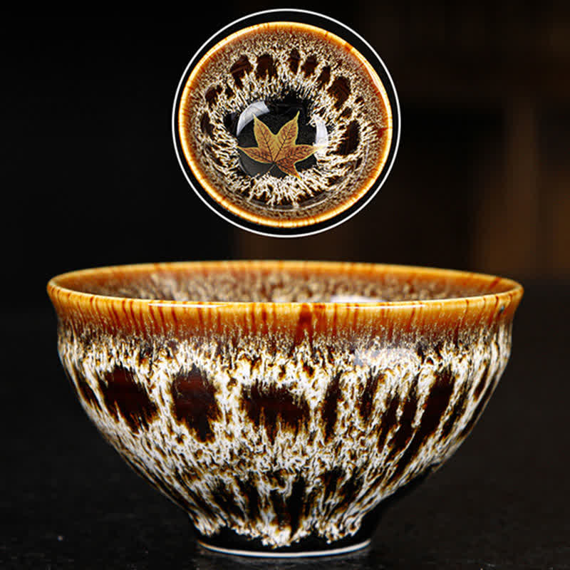 Buddha Stones Foglia d'acero Tazza da tè in ceramica colorata Tazze da tè per la casa - Image 18