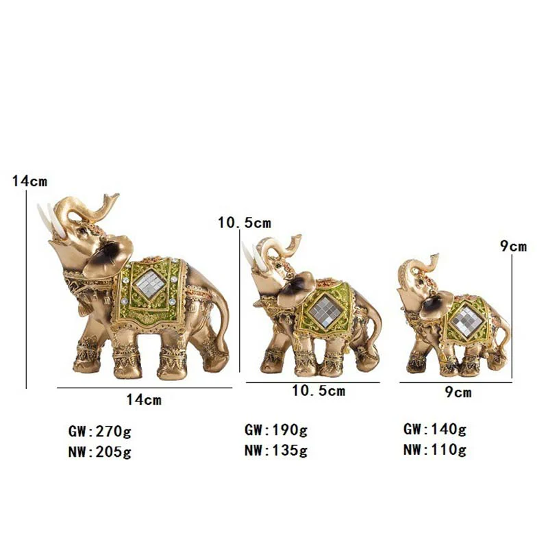 Buddha Stones Fortunato Feng Shui Elefante Verde Statua Scultura Ricchezza Figurina Regalo Decorazione Casa - Image 10