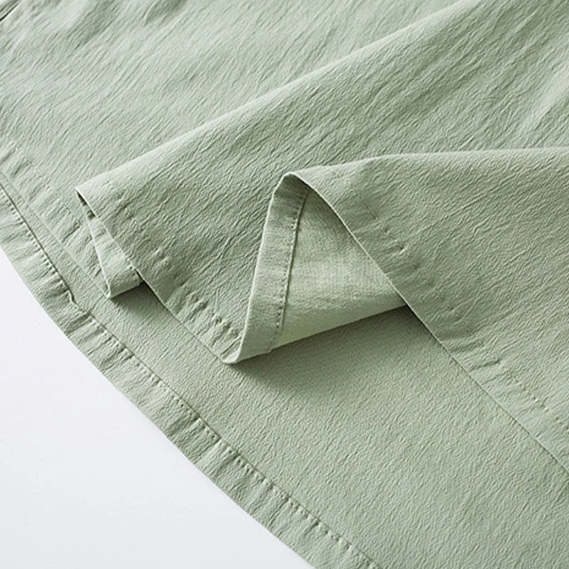 Buddha Stones Frog-Bottone Camicia Manica Tre Quarti Pantaloni Abito Uomo - Image 18
