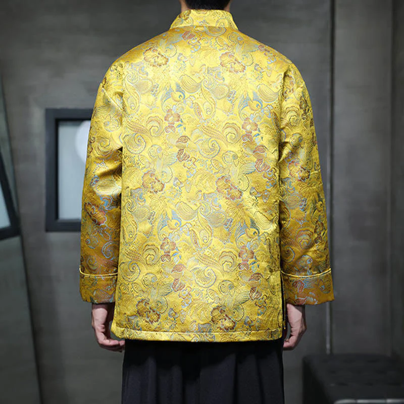 Buddha Stones Frog-Button Cinese Tang Suit Stand Collar Camicia Lunga Uomo Giacca Abbigliamento - Image 20