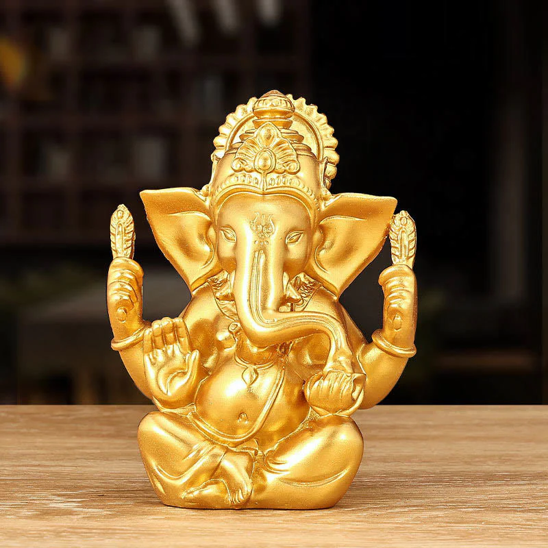 Buddha Stones Ganesh Ganpati Statua Elefante Trasformazione Decorazione Casa Resina