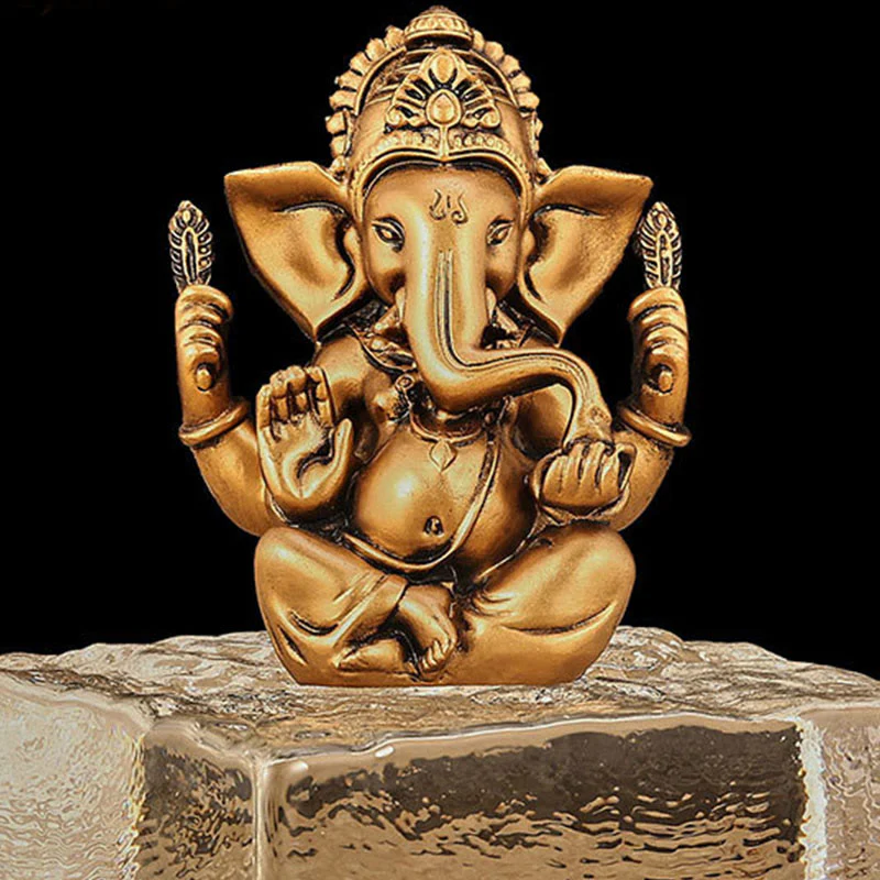 Buddha Stones Ganesh Ganpati Statua Elefante Trasformazione Decorazione Casa Resina - Image 11
