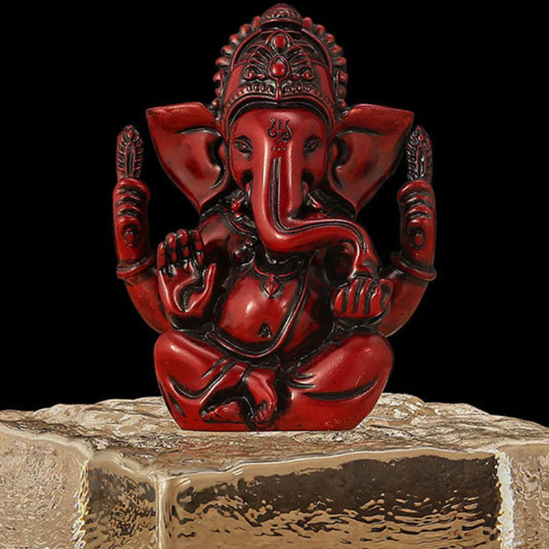 Buddha Stones Ganesh Ganpati Statua Elefante Trasformazione Decorazione Casa Resina - Image 12