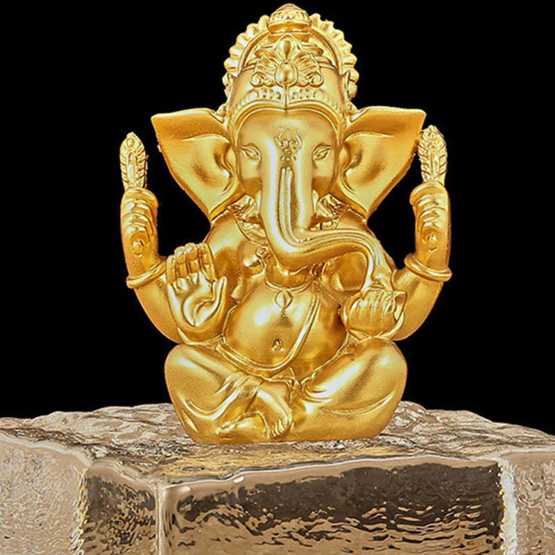 Buddha Stones Ganesh Ganpati Statua Elefante Trasformazione Decorazione Casa Resina - Image 3