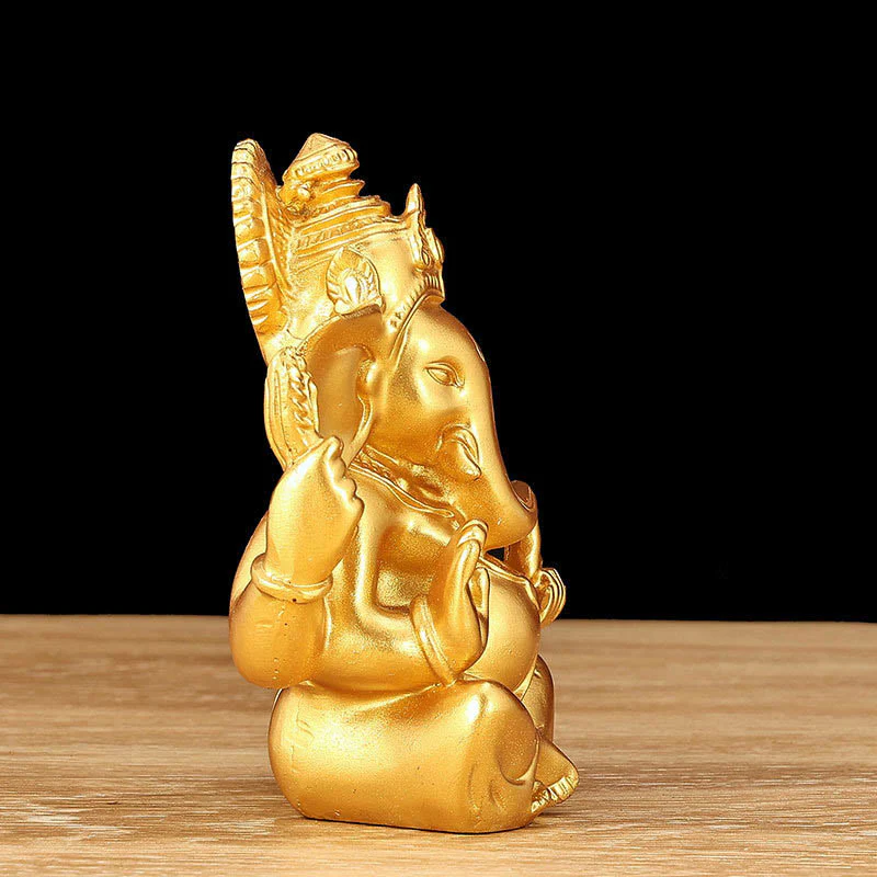 Buddha Stones Ganesh Ganpati Statua Elefante Trasformazione Decorazione Casa Resina - Image 4