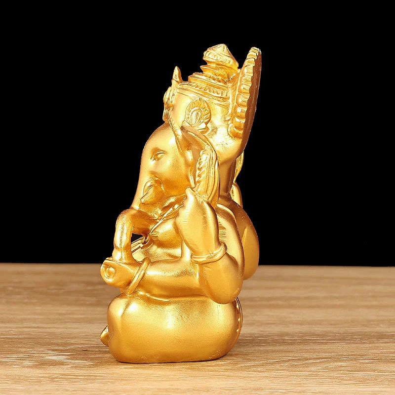Buddha Stones Ganesh Ganpati Statua Elefante Trasformazione Decorazione Casa Resina - Image 5