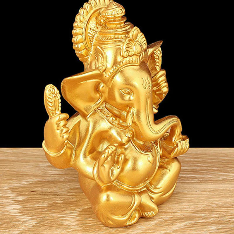 Buddha Stones Ganesh Ganpati Statua Elefante Trasformazione Decorazione Casa Resina - Image 8
