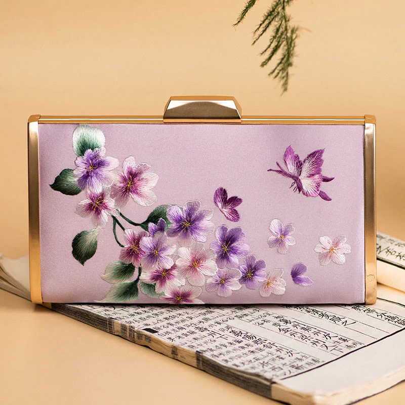 Buddha Stones Garofano Peonia Begonia Su Ricamo Borsa da sposa Borsa a tracolla Borsa a mano - Image 25