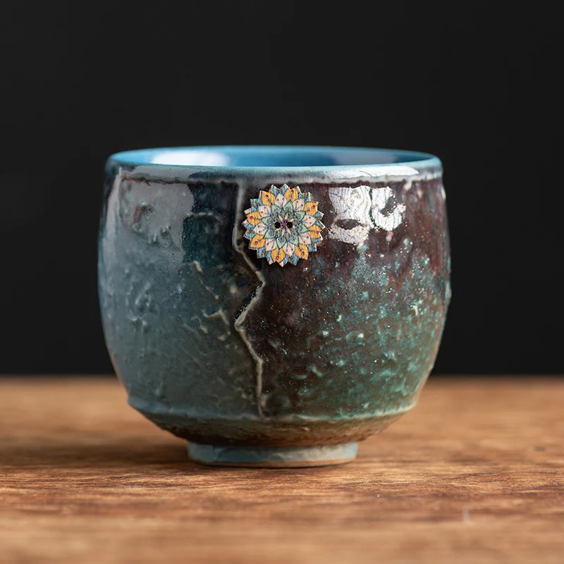 Buddha Stones Girasole Kiln Change Tazza da caffè in ceramica Tè Latte Espresso Tazza da caffè 250ml - Image 17