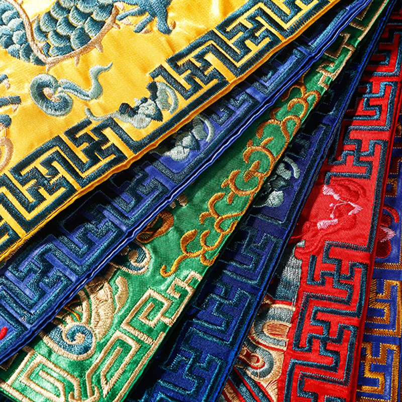 Buddha Stones Gru Fenice Drago Kirin Ricamato Tazza Sottobicchiere Tazza da Tè Quadrato Kung Fu Tappetino da Tè - Image 4