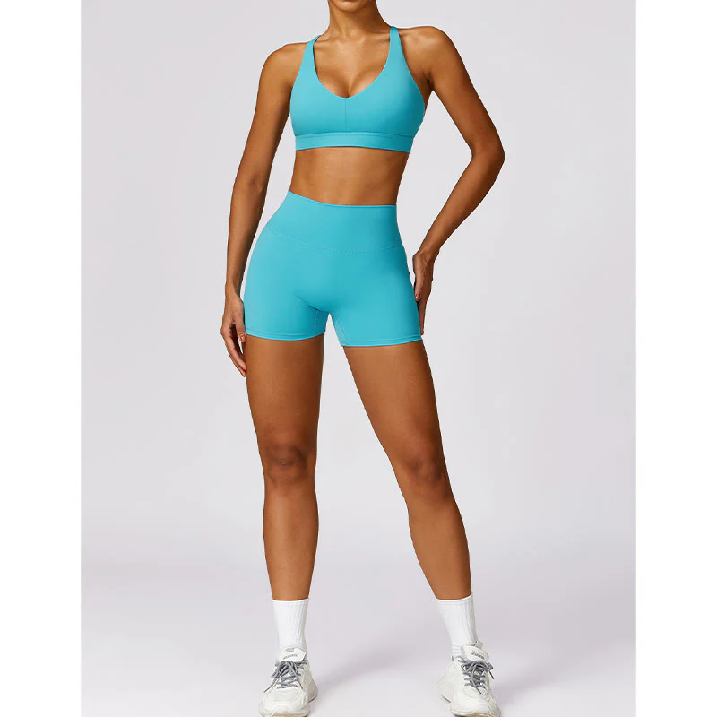 Buddha Stones Gym Sport Yoga Reggiseno senza schienale Canotta corta Pantaloncini traspiranti - Image 12