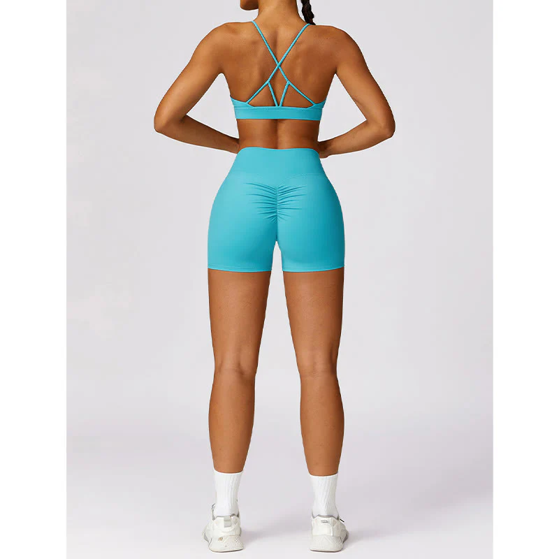 Buddha Stones Gym Sport Yoga Reggiseno senza schienale Canotta corta Pantaloncini traspiranti - Image 6