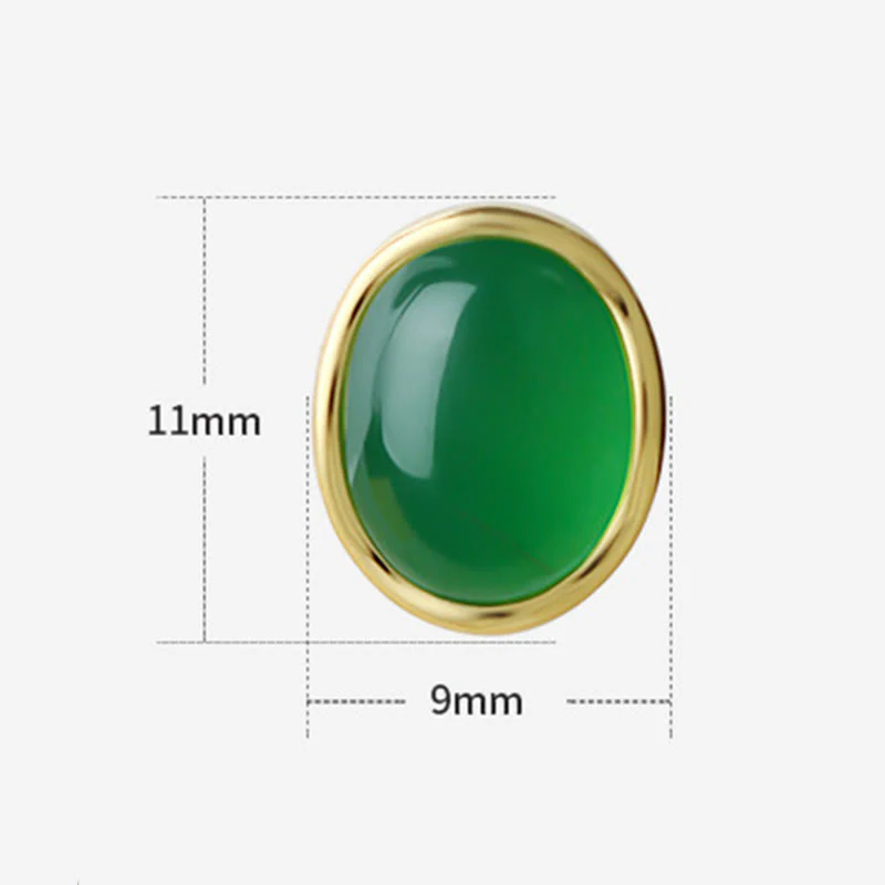 Buddha Stones in argento sterling 925 con calcedonio verde dorato e forza - Image 4