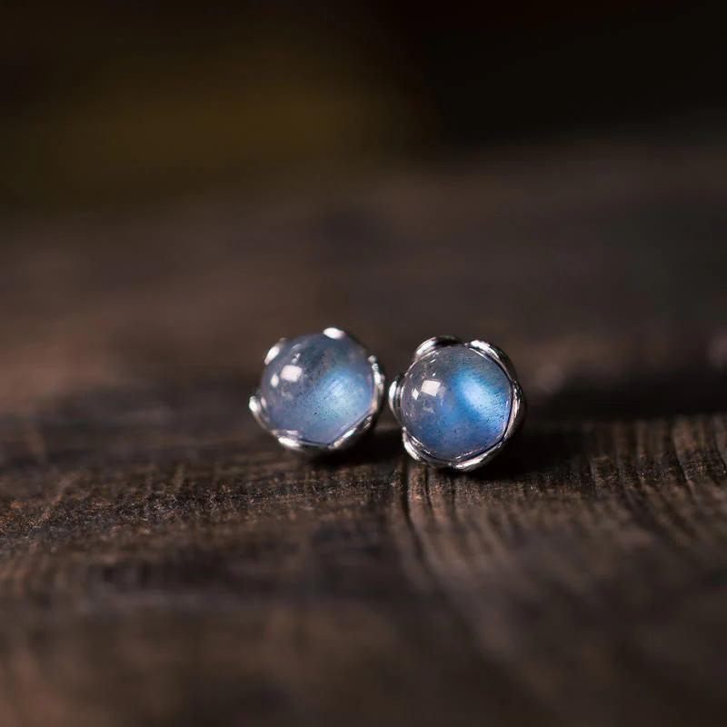 Buddha Stones in argento sterling 925 con pietra di luna positiva - Image 2
