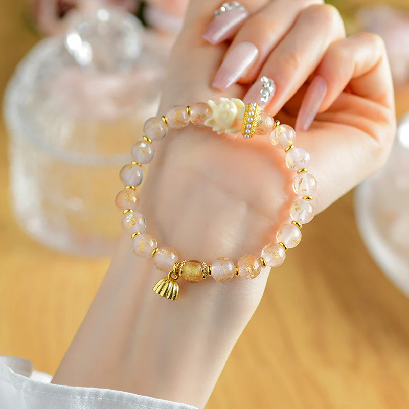 Bracciale con ciondolo a forma di loto, volpe a nove code, Buddha Stones, incenso tibetano, cenere, perle di vetro Liuli - Image 6