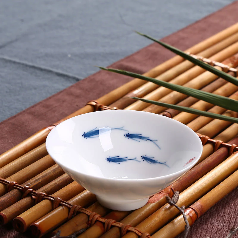 Buddha Stones Jingdezhen blu e bianco porcellana Koi Fish tazza da tè in ceramica Kung Fu tazze da tè - Image 8