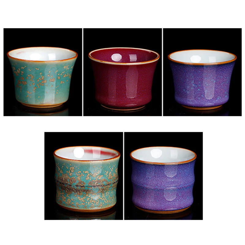 Buddha Stones Kiln Change Ceramica Bambù Design Tazza da tè Kung Fu Tazza da tè - Image 17
