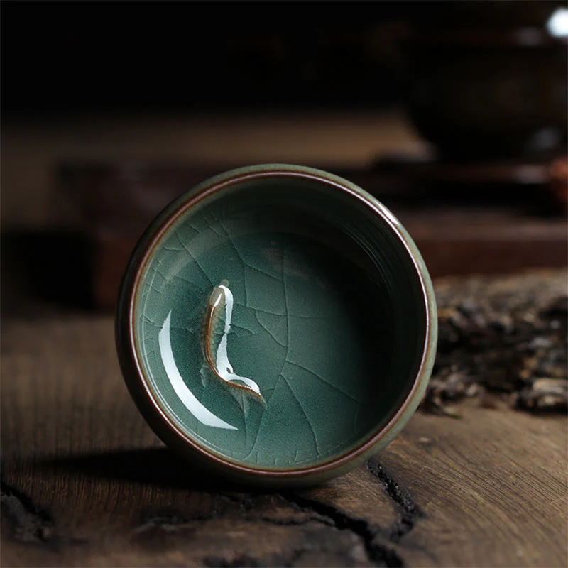Buddha Stones Koi Fish colorato Tazza da tè in ceramica Kung Fu Tazza da tè Ciotola - Image 12