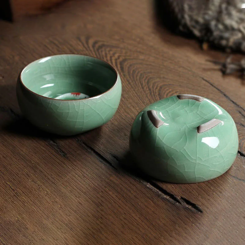 Buddha Stones Koi Fish colorato Tazza da tè in ceramica Kung Fu Tazza da tè Ciotola - Image 27