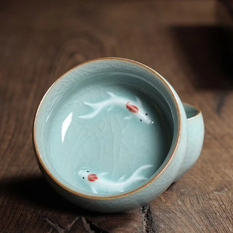 Buddha Stones Koi Fish colorato Tazza da tè in ceramica Kung Fu Tazza da tè Ciotola - Image 37