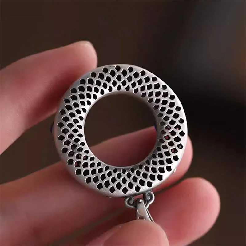 Buddha Stones Koi Fish Peace Buckle Rame Ricchezza Fortuna Collana Pendente - Image 10