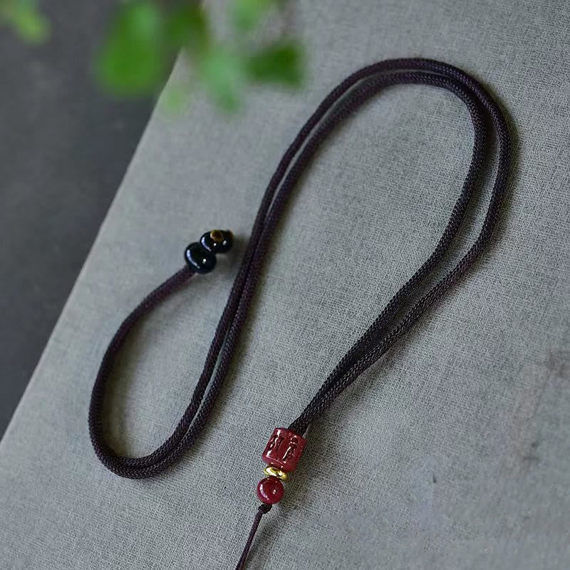 Buddha Stones Koi Fish Peace Buckle Rame Ricchezza Fortuna Collana Pendente - Image 8