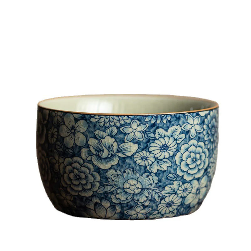 Buddha Stones, loto blu, fiore di pesco, crisantemo, design, tazza da tè in ceramica, tazze da tè Kung Fu - Image 14