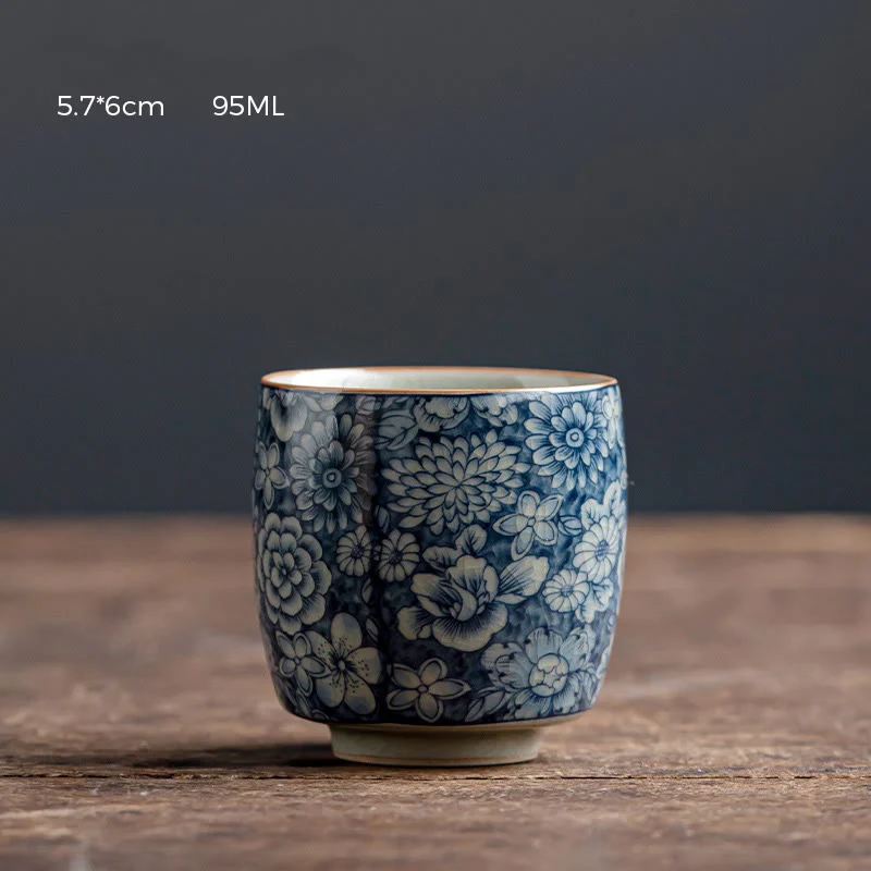 Buddha Stones, loto blu, fiore di pesco, crisantemo, design, tazza da tè in ceramica, tazze da tè Kung Fu - Image 8