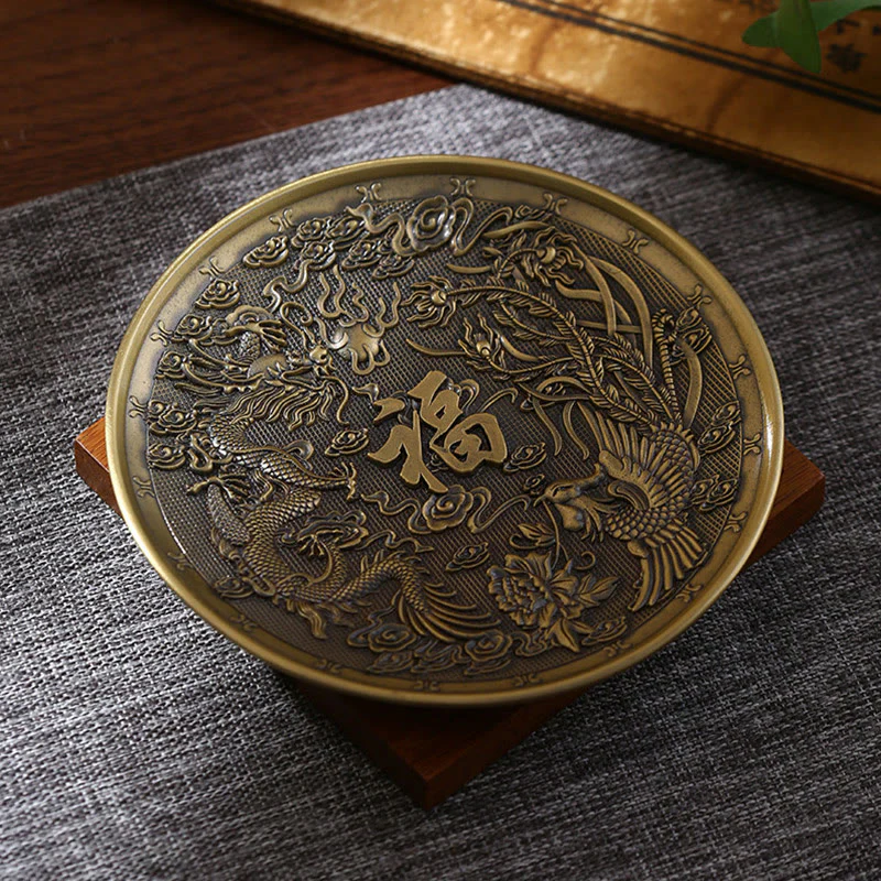 Buddha Stones, loto, drago, fenice, otto simboli di buon auspicio, porta incenso in lega di zinco, bruciatore di incenso curativo, decorazione - Image 10