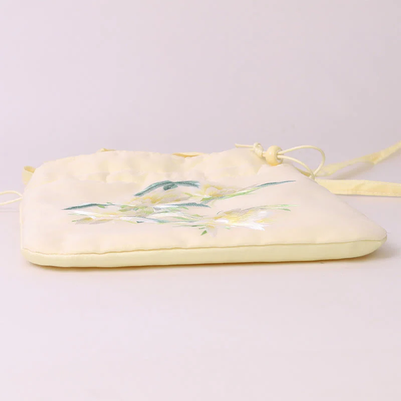 Buddha Stones Lotus Peony Epiphyllum Phoenix Suzhou Ricamo Cotone Lino Tote Borsa a Tracolla Borsa a Mano - Image 5