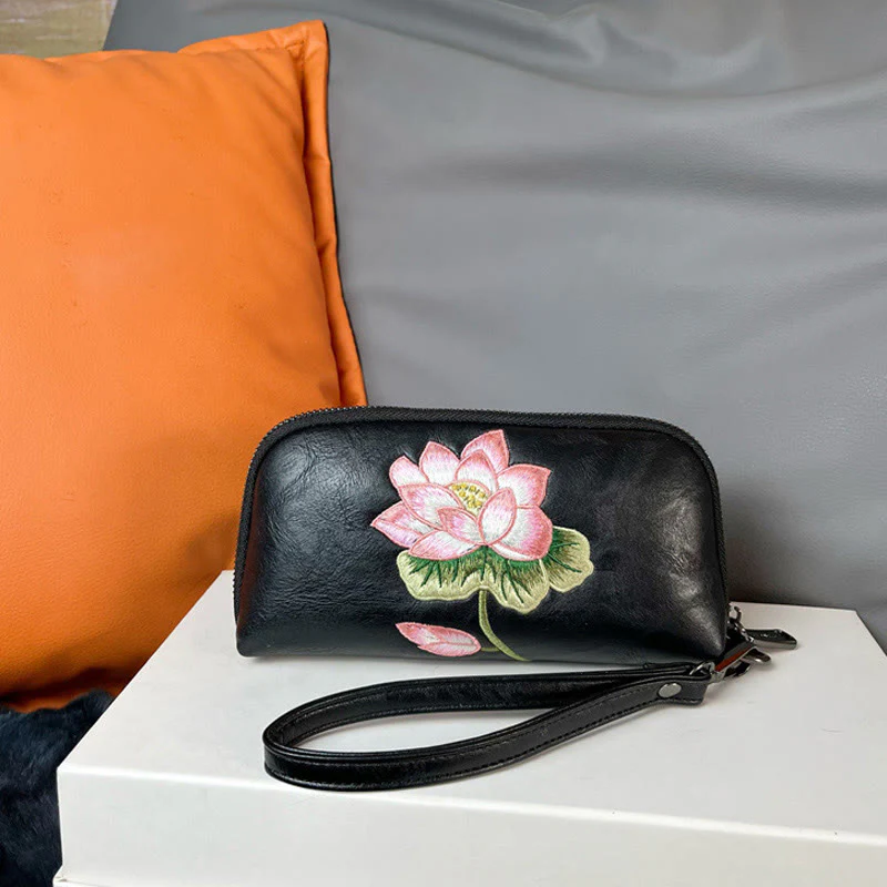 Buddha Stones Lotus Su Ricamo Viaggio Shopping Borsa Borsa - Image 6