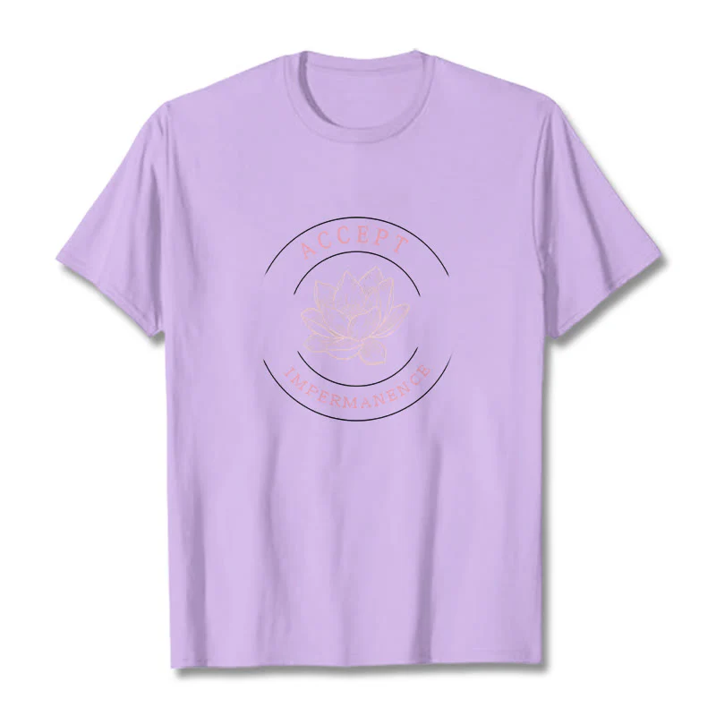 Buddha Stones Maglietta in cotone Lotus Accept Impermanence - Image 16