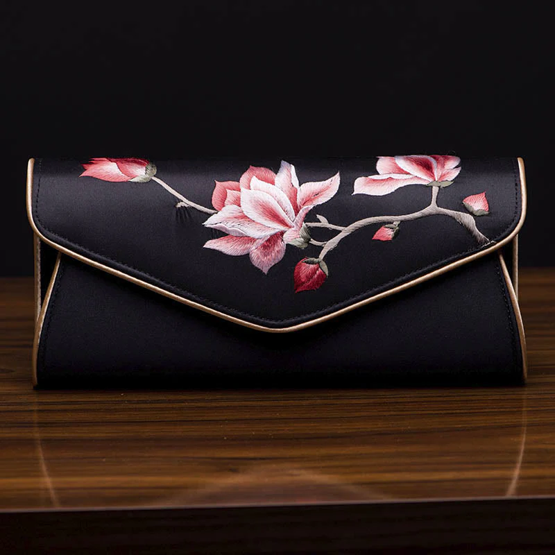 Buddha Stones Magnolia Su Ricamo Borsa da sposa Borsa a tracolla Borsa a mano - Image 16