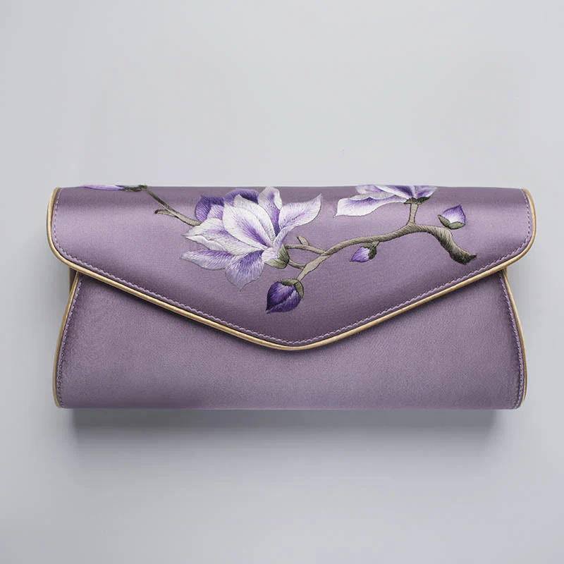Buddha Stones Magnolia Su Ricamo Borsa da sposa Borsa a tracolla Borsa a mano - Image 17