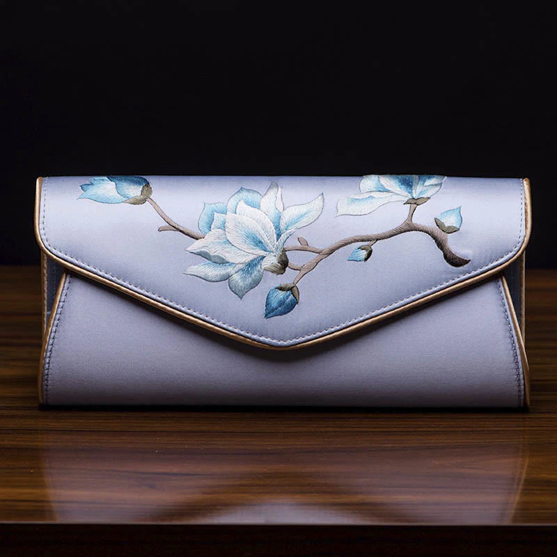 Buddha Stones Magnolia Su Ricamo Borsa da sposa Borsa a tracolla Borsa a mano - Image 19