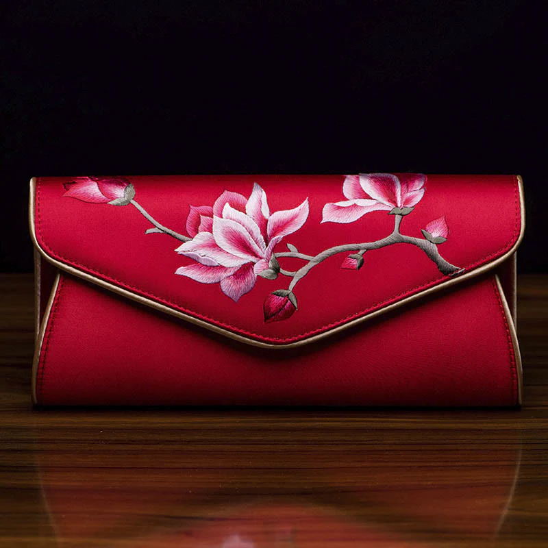 Buddha Stones Magnolia Su Ricamo Borsa da sposa Borsa a tracolla Borsa a mano - Image 21